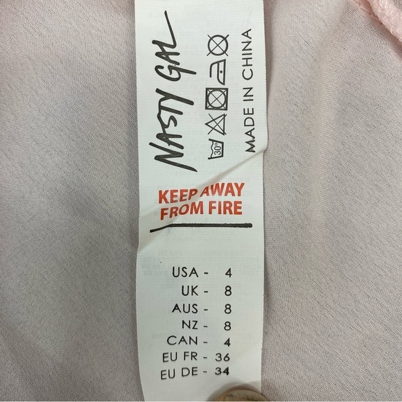 NTW Nasty Gal Women's Cowl Satin Cami Top Blush Light Pink Size 4 BRAND NEW! - Picture 8 of 10